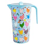 Bright chicken design melamine jug with lid by RICE dk