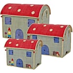 RICE dk toy house basket in toadstool design