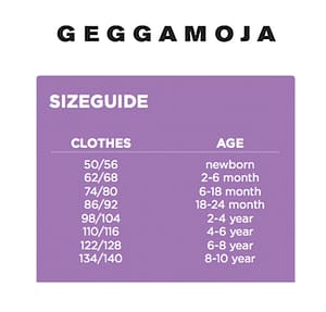Geggamoja 2015 size chart small