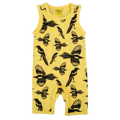 DUNS Sweden playsuit Pica Pica yellow
