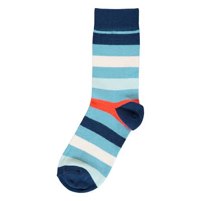 Maxomorra sky blue stripy socks