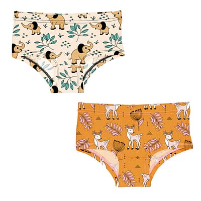 Meyadey underwear elephants poppy deer