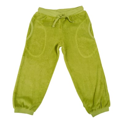 DUNS Sweden terry trousers spinach green