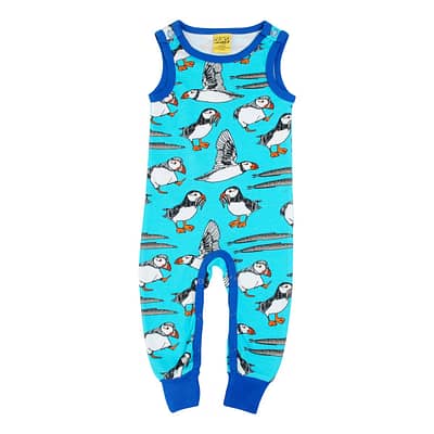 DUNS Sweden blue puffin dungarees