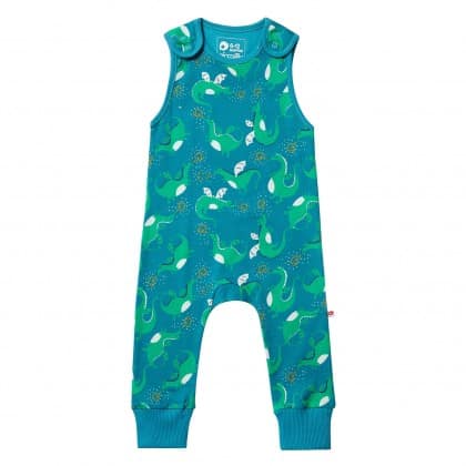 Magic dragon dungarees by Piccalilly in organic cotton 1