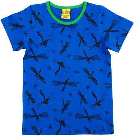 Blue dragonfly print wildlife t-shirt from DUNS Sweden