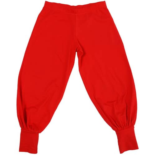More than a Fling red baggy pants in organic cotton