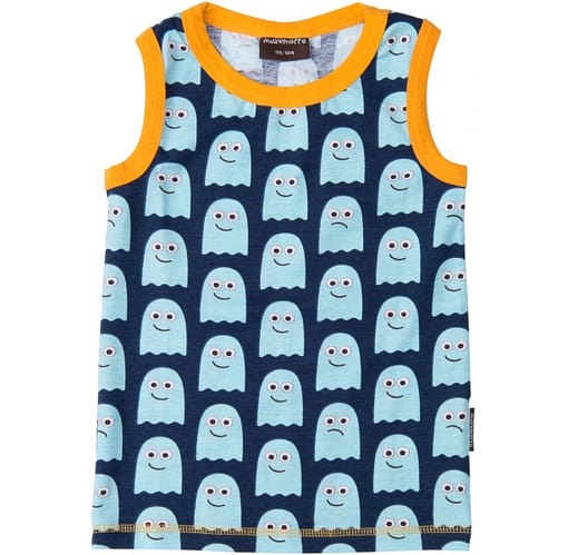 Retro ghosts sleeveless vest top by Maxomorra - Scandi clothes