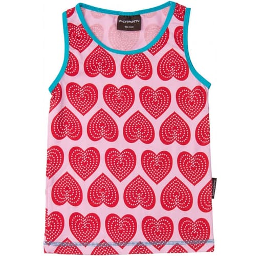 Heart print valentines children's vest by Maxomorra