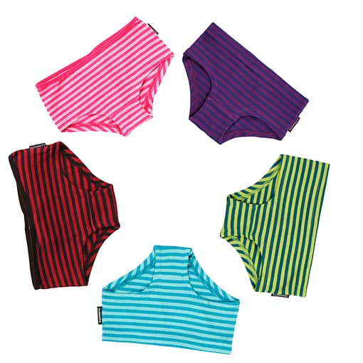 Maxomorra stripey knickers in bright colours