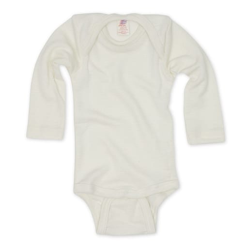 Natural white merino luxury baby vest