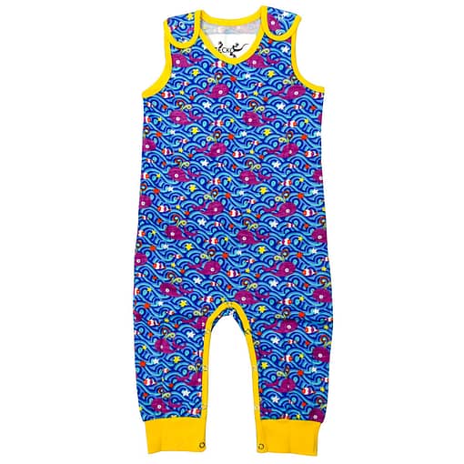 Gecko Whale dungarees in organic cotton