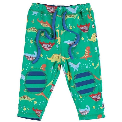 Dinosaur reversible trousers by Piccalilly in organic cotton (6-12m) 1