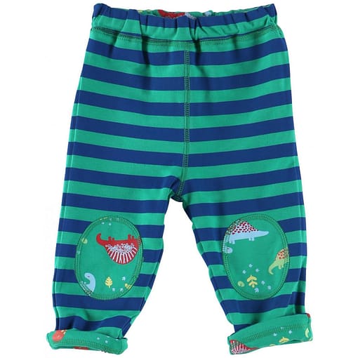 Dinosaur reversible trousers by Piccalilly in organic cotton (6-12m) 2