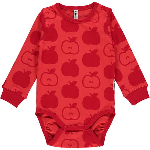 Maxomorra mono apples baby vest