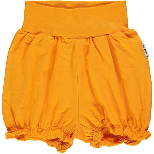 Orange organic cotton balloon shorts from Maxomorra Basics (62cm 2-4 months) 1