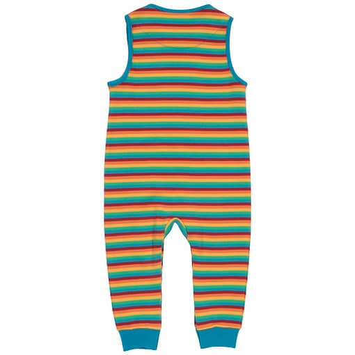 Rainbow dungarees in organic cotton jersey by Kite 2