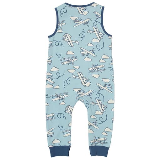 "Fly High' plane dungarees in organic cotton by Kite 3