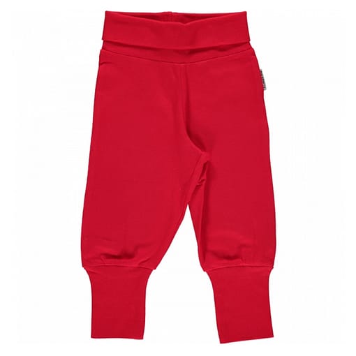 Maxomorra red rib pants organic cotton trousers from Maxomorra Basics (98-104cm Age 2-4) 1