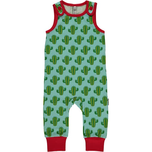 Cactus print dungarees by Maxomorra in organic cotton (Age 2-4 98-104cm) 1