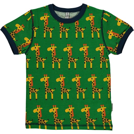Maxomorra giraffe print organic cotton short sleeve t-shirt (110-116cm Age 4-6) 1