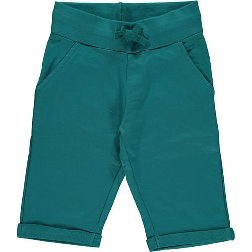 Maxomorra soft petrol blue knee length organic cotton shorts ~ Maxomorra Basics (110-116cm 4-6 years) 1