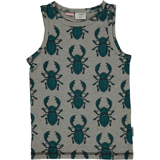 Maxomorra ~ beetles organic cotton sleeveless vest (98-104cm Age 3-4) 1