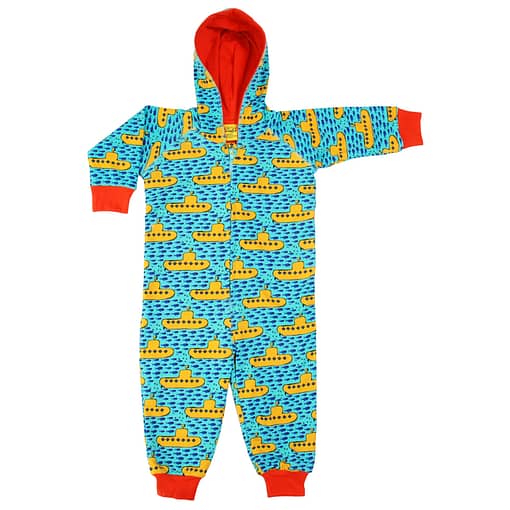 DUNS Sweden submarines print onesie suit with hood (134/140 Age 8-10) 1