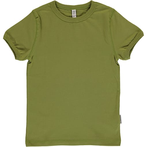 Plain apple green organic short sleeve t-shirt by Maxomorra (110-116cm age 5-6) 1