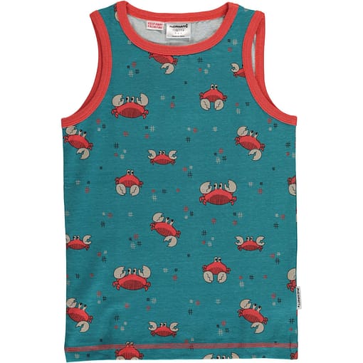 Maxomorra ~ crab organic cotton sleeveless vest 1