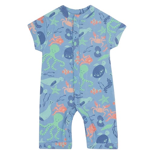 Piccalilly shortie romper sea animals