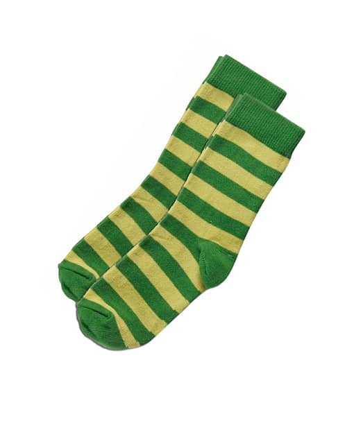 Organic cotton socks - greenstripe