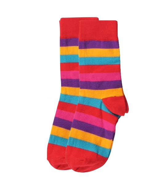 Maxomorra stripy organic cotton baby and toddler socks - 2 packs 5