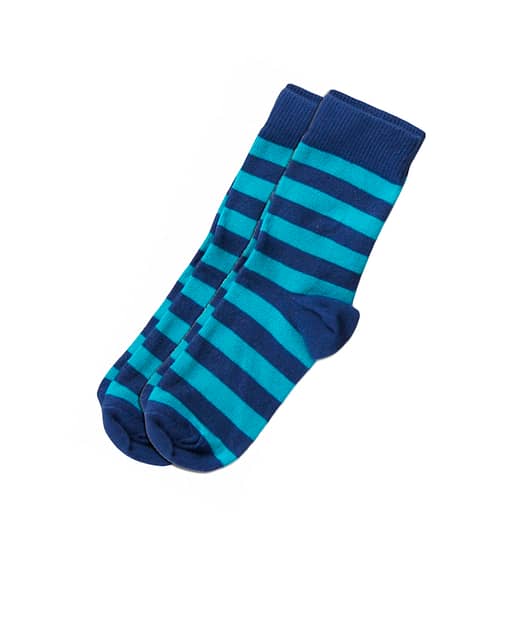 Striped socks in organic cotton by Maxomorra - turquoise