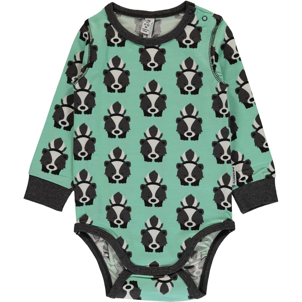 Maxomorra Bright red unisex long sleeve baby vest