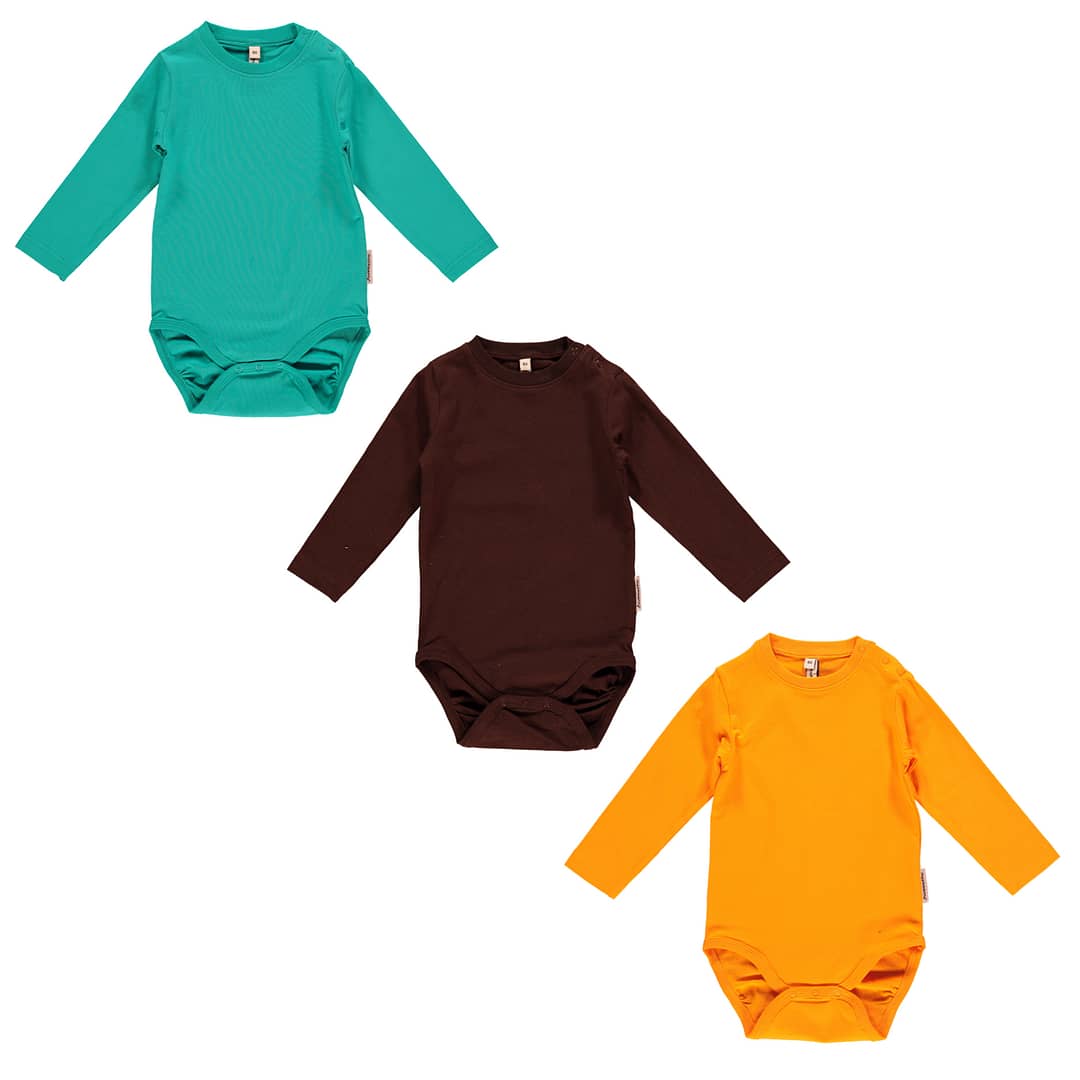 Maxomorra basics turquoise orange and brown