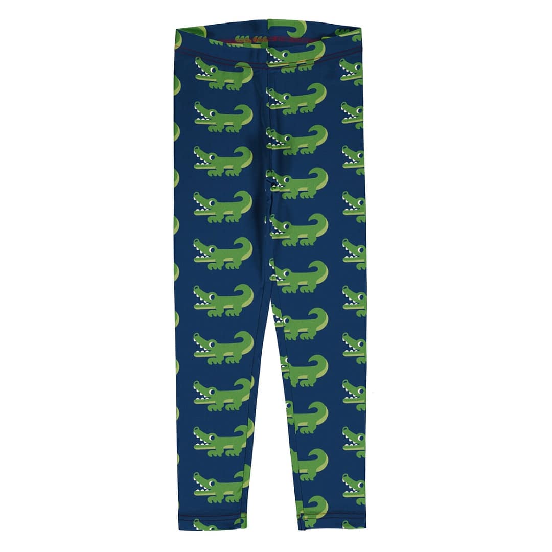 Maxomorra crocodile leggings on ethical cotton (86/92cm) 1 Maxomorra leggings crocodile