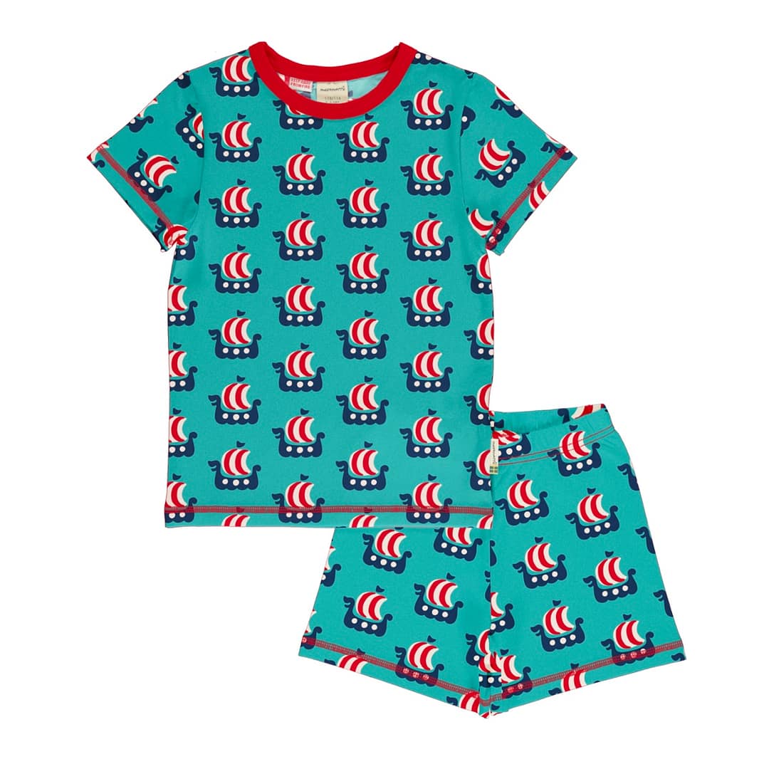 Maxomorra viking ship short sleeve pyjamas 1 Maxomorra viking ship pyjamas