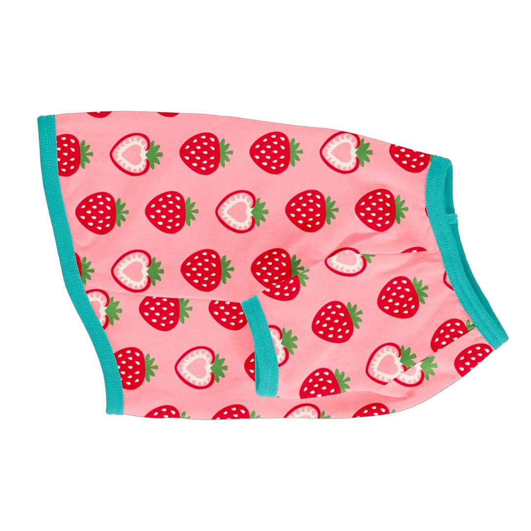 Maxomorra dog top in strawberry design - small 1 Maxomorra dog top strawberry