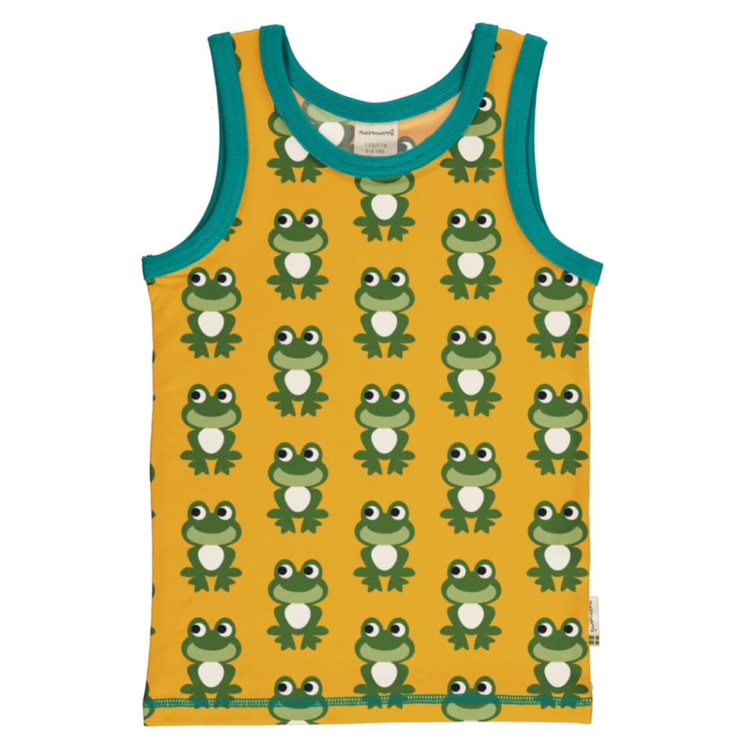 Maxomorra vest in ethical cotton - frog 86-92cm 18-24 months 1 Maxomorra organic cotton vest frog