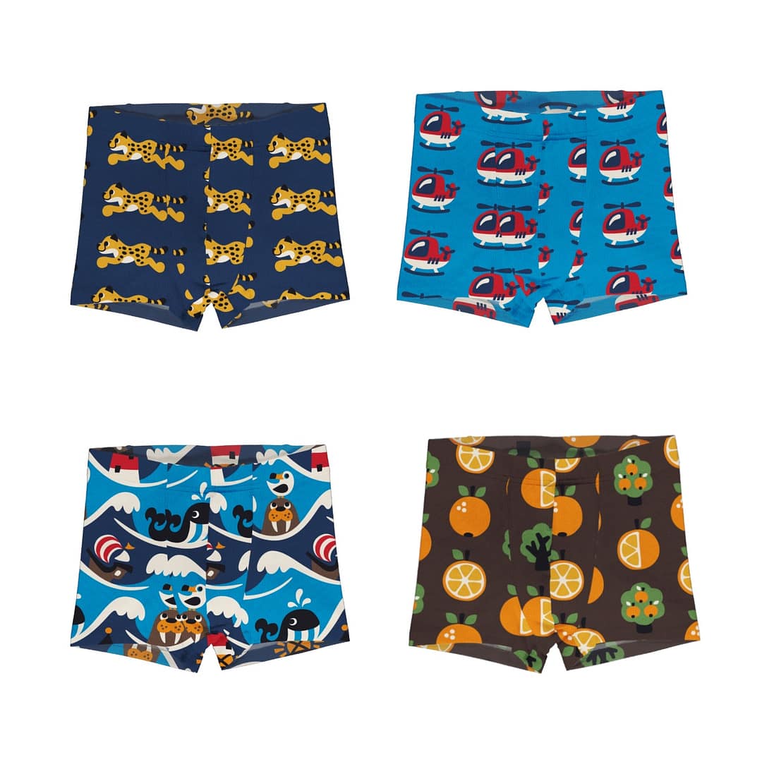 Maxomorra boxer shorts cheetah orange helicopter