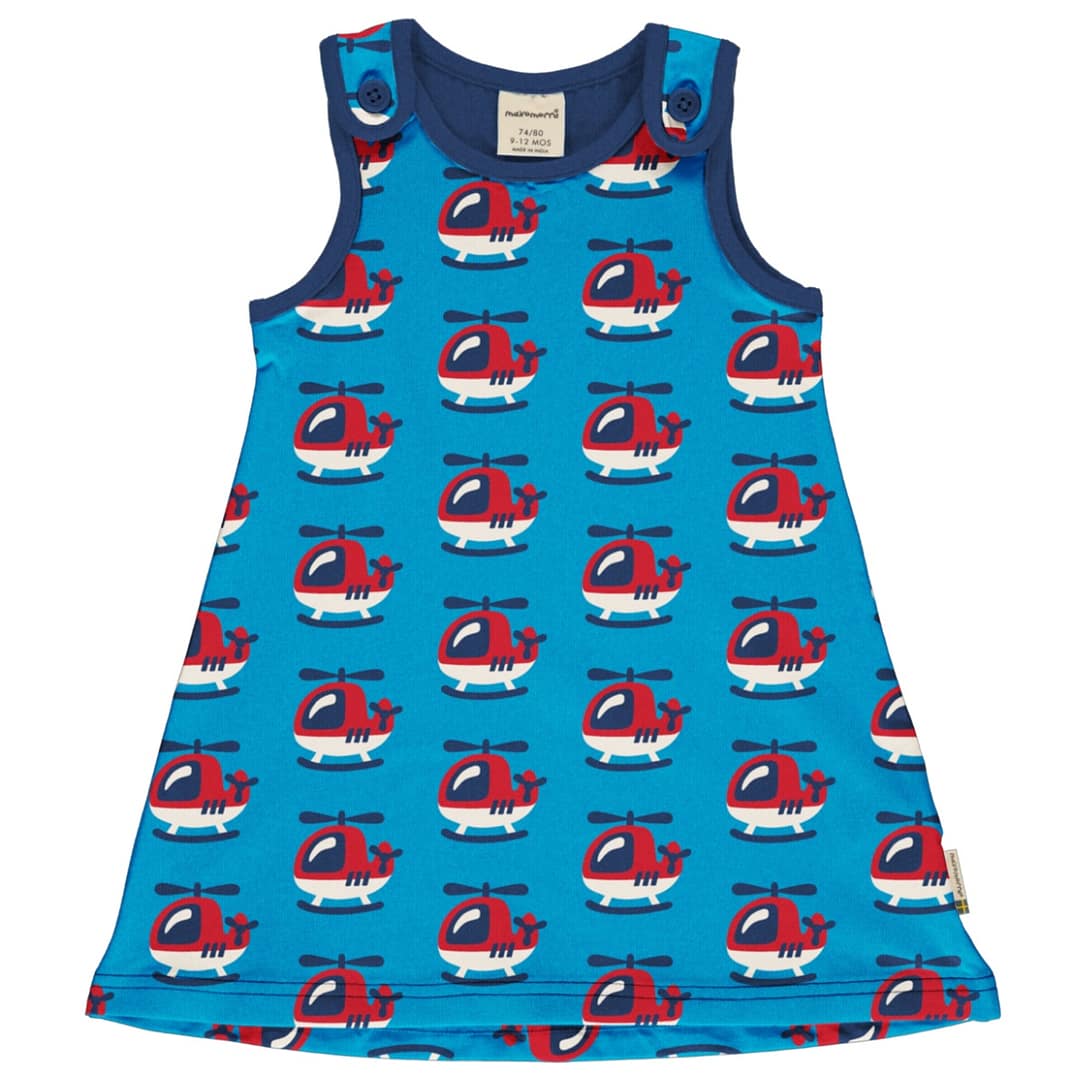 Maxomorra helicopter ethical cotton play dress | Age 18-24m 86/92 1 Maxomorra playdress helicopter