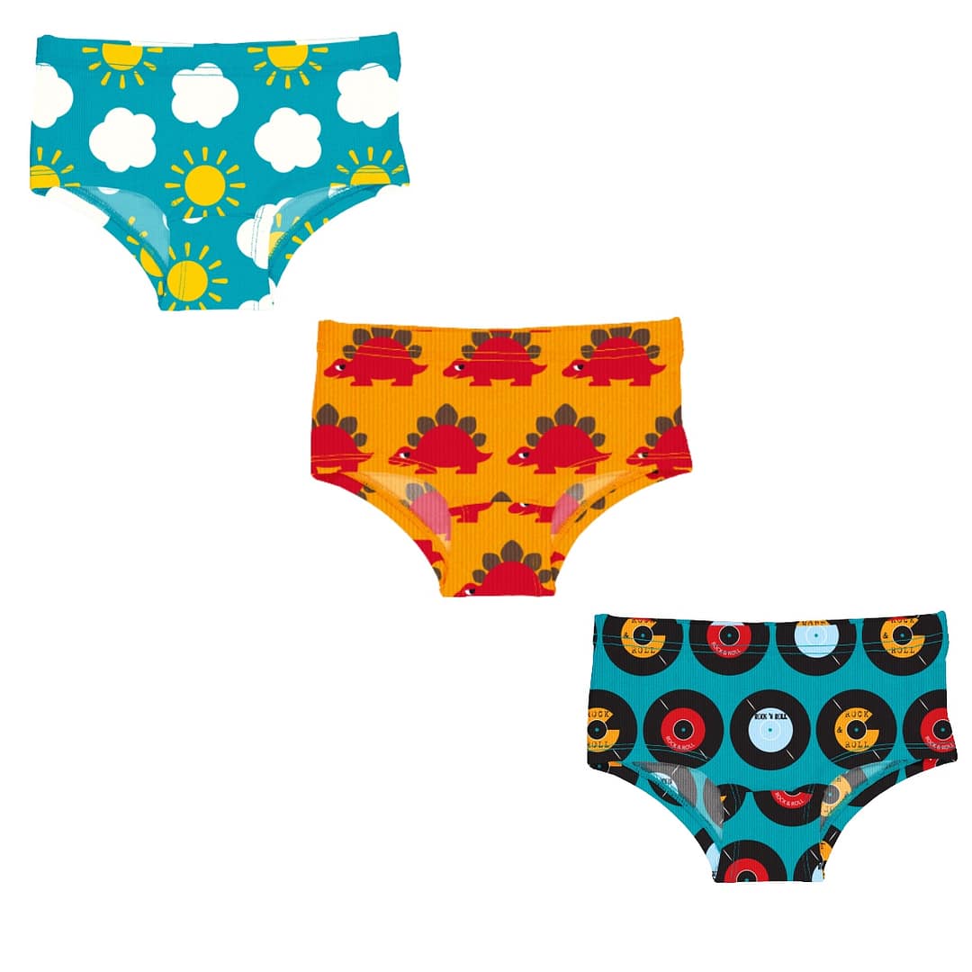 Maxomorra ethical hipster knickers Sky | 18-24 months 1 Maxomorra hipsters sky dino LP