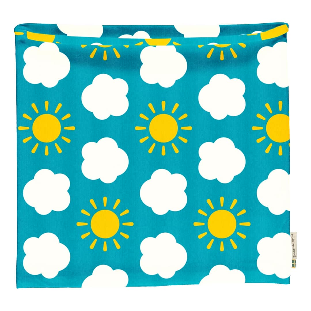 Maxomorra classic sky organic cotton tube scarf 1 Maxomorra scarf sky