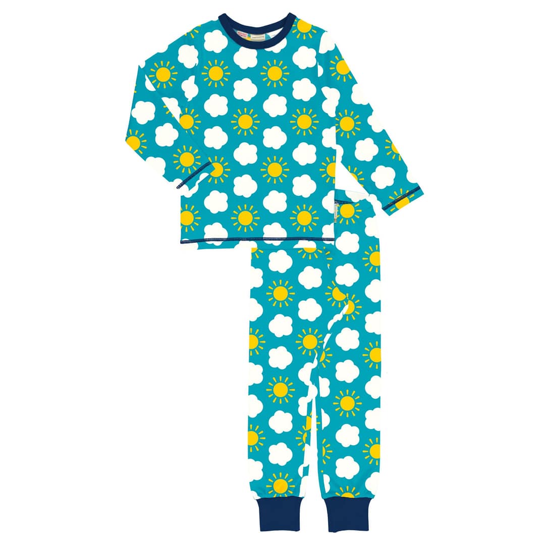 Maxomorra organic cotton pyjamas - sky | Age 5-6 110/116 1 Maxomorra pyjamas sky