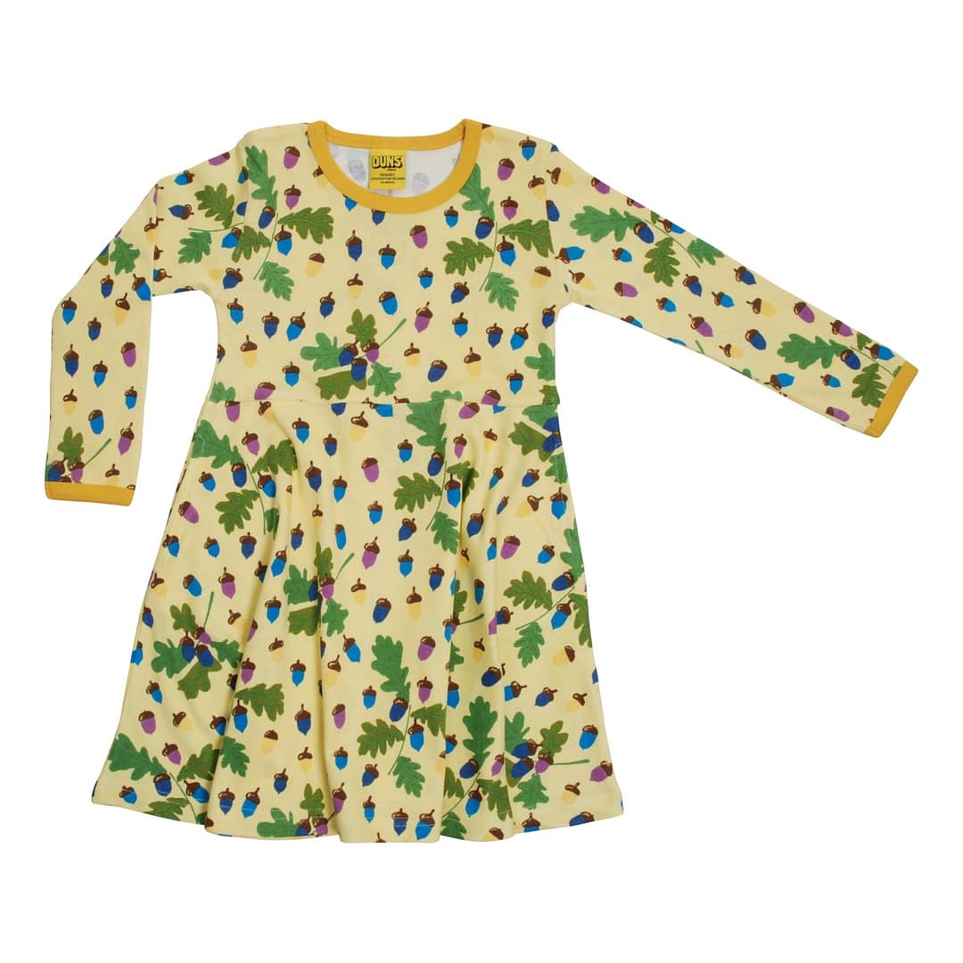 DUNS Sweden dress acorns yellow