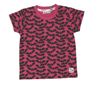 Bat print t-shirt in pinky purple