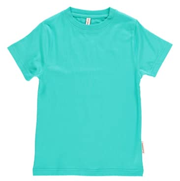 Maxomorra basic organic t-shirt in red | yellow | green | purple | turquoise | orange - Image 8