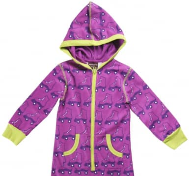 Purple organic cotton pyjamas in retro Scandinavian print by Maxomorra