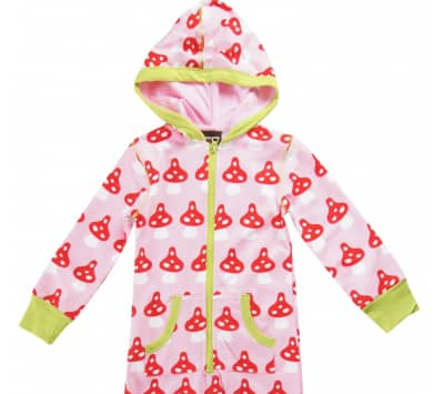 Organic cotton pyjamas by Maxomorra - toadstool print